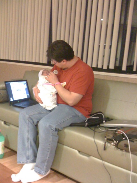 first feeding from Daddy