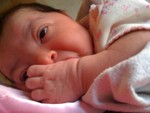 Day 2 and caught sucking her thumb