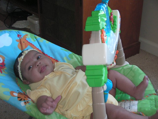 Posing in the bouncer