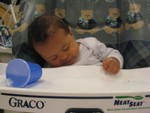 Nicholas fell asleep while in high chair