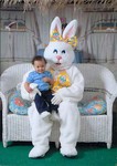 Nicholas with Easter bunny 13 months