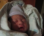 Nicholas with eyes closed