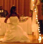 Rashida presenting rose to mother