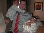 Daddy with both kids