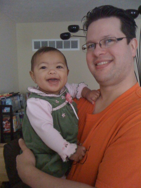 Daddy and Akilah (7 months)