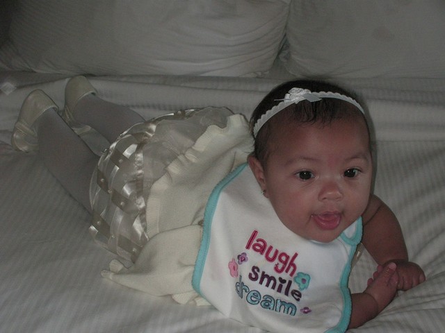 Akilah dressed up for Christine's wedding August 2010