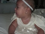 Akilah dressed up for Christine's wedding August 2010