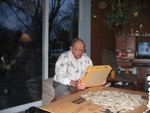 Anthony Zakaras looking at yet another puzzle box