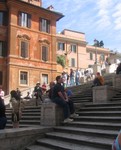 Jason sitting on the Spanish steps