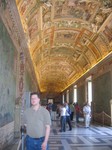 Jason in the tapestries hall before we enter the Sistine Chapel