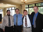 Justin, Nick, Steve and Jeremy at Ben and Amy's Recption