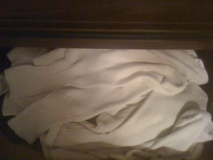 Jason's sock drawer Now there's easy dressing. They're all the same!